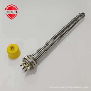 1kw 2kw 3kw 5kw Industrial screw plug flange immersion tubular heater with thermostat